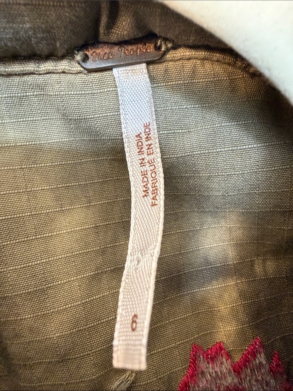 Free People Olive Green Lightweight Jacket - Picture 2 of 3